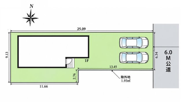 仲介手数料無料　鴻巣市新宿１丁目200　新築住宅　全１棟の区画図