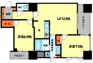 【間取り】 | アルグラッドザタワー心斎橋　南小学校区 | アルグラッドザタワー心斎橋　間取り