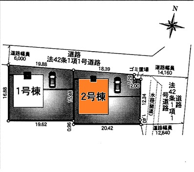 【区画図】 | 加須市水深新築全2棟　2号棟