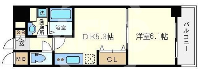フロンティアタワー九条Ⅰ(旧CITY SPIRE九条Ⅰ)の間取り|CITY SPIRE九条Ⅰ（シティースパイアー九条Ⅰ）　間取り