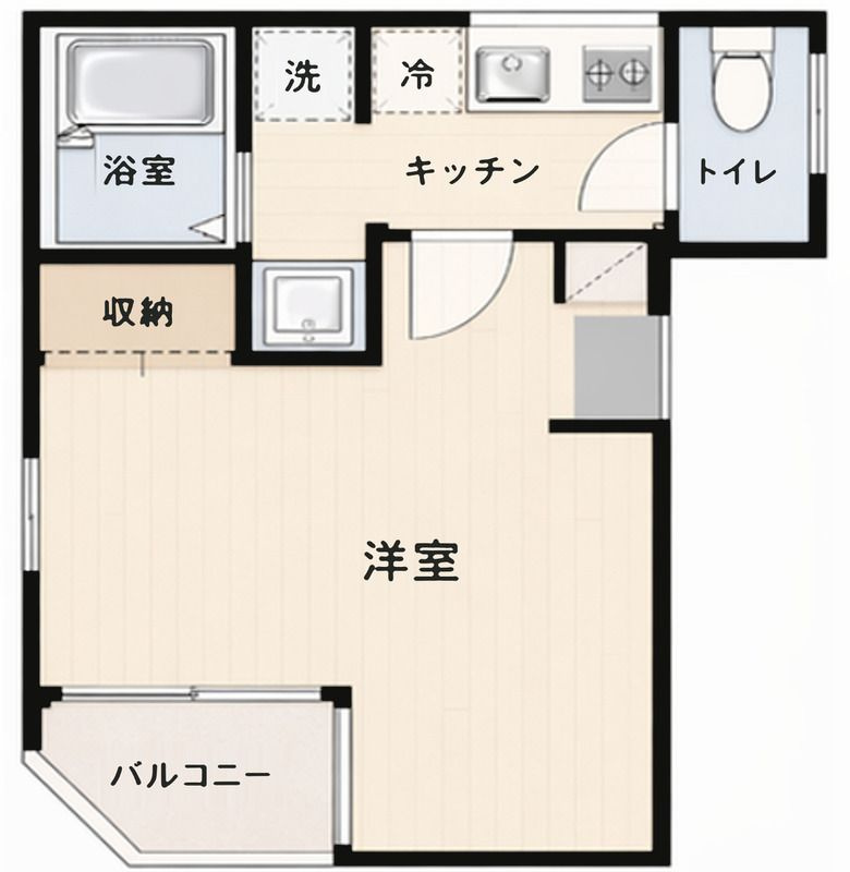 flap王子の間取り|間取りです。