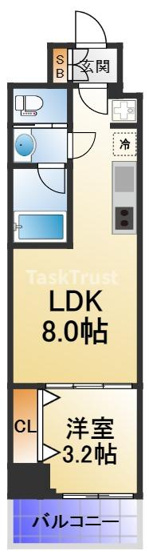 【間取り】 | ブエナビスタ西天満