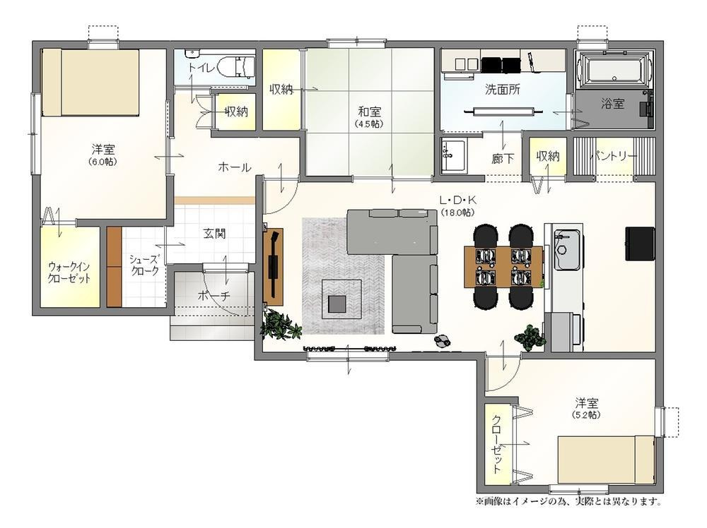 丸亀市郡家町の新築一戸建の間取り