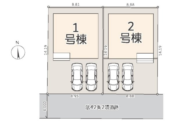 阿久和西四丁目新築戸建　長期優良住宅　4LDKの区画図
