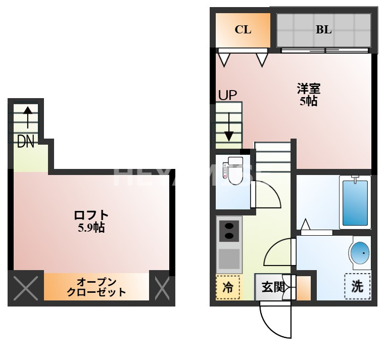 MODERN PALAZZO福田町A棟の間取り