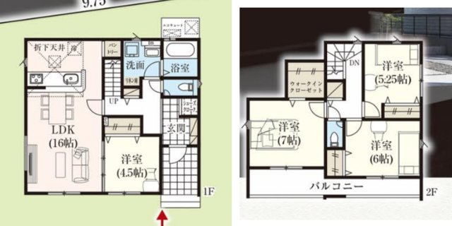 ◇小名浜大原　13期　全1棟　効率と利便性を意識した家事動線で過ごしやすい間取り♪新築建売住宅の間取り|1号棟間取図です。
