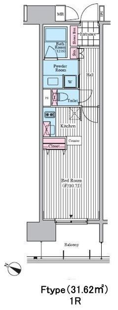 クロスレジデンス東十条の間取り