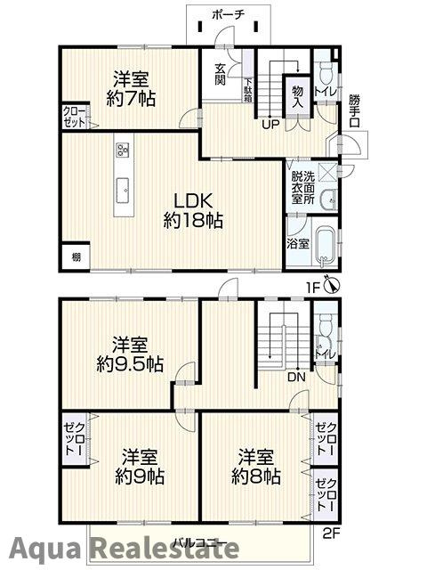 高松市上之町　リノベ住宅の間取り
