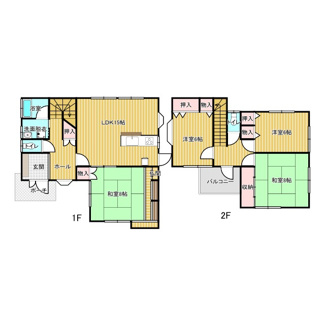 【間取り】 | 上物部  一戸建　（492番4）