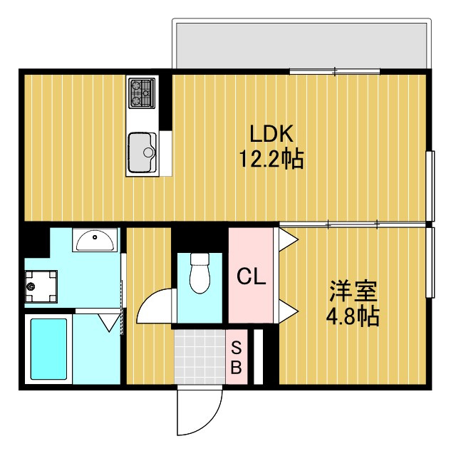 サンライズ上新庄の間取り
