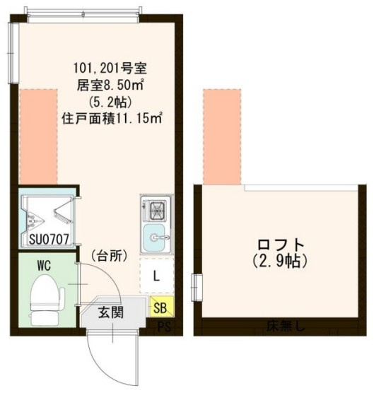 練馬区豊玉北１丁目のアパートの間取り