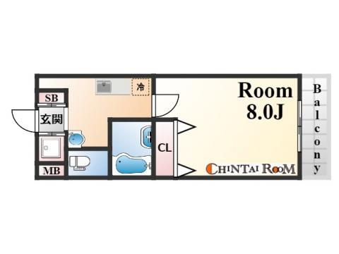 神戸市東灘区深江本町３丁目の賃貸マンションの間取り