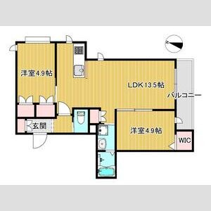 神戸市東灘区深江北町３丁目の賃貸マンションの間取り