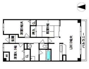 西宮市門戸東町の賃貸マンションの間取り
