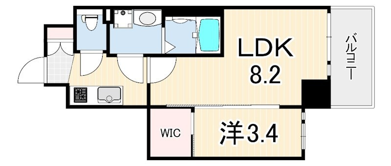 西宮市甲子園口３丁目の賃貸マンションの間取り