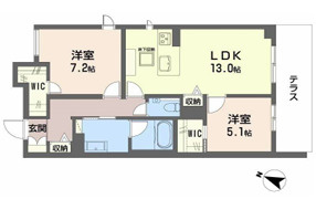 神戸市灘区大和町３丁目の賃貸マンションの間取り