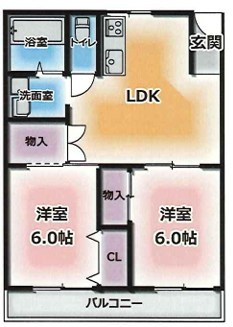 神戸市中央区中山手通４丁目の賃貸マンションの間取り
