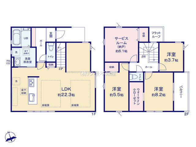 《仲介手数料無料》練馬区南大泉４丁目16-42新築一戸建てケイアイグレイスの間取り