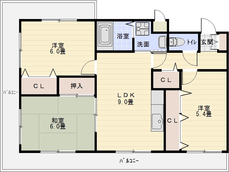 幸喜ビルの間取り
