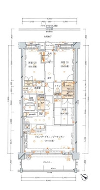 【間取り】 | リストレジデンス栗平　ペット飼育可能/栗平駅まで徒歩6分/常時ゴミ出し可能/安心のオートロック