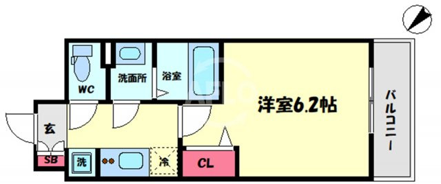 プレサンスOSAKA DOME CITYビーツの間取り|プレサンスOSAKA DOME CITYビーツ　開放感ある間取り