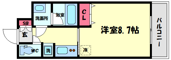 La Douceur九条の間取り|スプランディッド九条駅前　開放感ある間取り