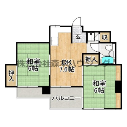 【間取り】 | 　WESTヒルズ門真南