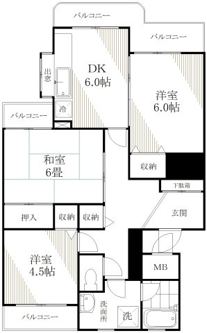第二湯浅マンションの間取り