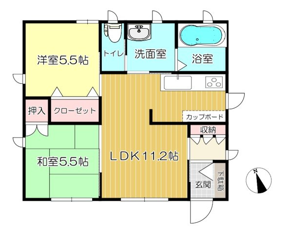 【間取り】 | 太田市南矢島町　平屋建て中古住宅 | 階段の上り下りがないワンフロア設計で、幅広い年代の方に安心・快適にお暮らしいただけます。
