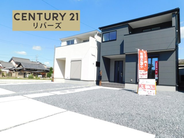 あま市新居屋久渕郷の新築一戸建の外観|☆２号棟☆ 　　いつでもご案内出来ます♪（お問合せ当日、平日、水曜、夜間でもＯＫ）　長期優良住宅♪　敷地５３．５７坪！　駐車最大４台可！　ゆとりのある５ＬＤＫ♪　スーパー徒歩５分！