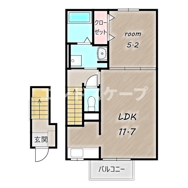 エスポワール　Ａの間取り|高崎、前橋のお部屋探しはエンドスケープまで！お客様の理想お聞かせ下さい♪