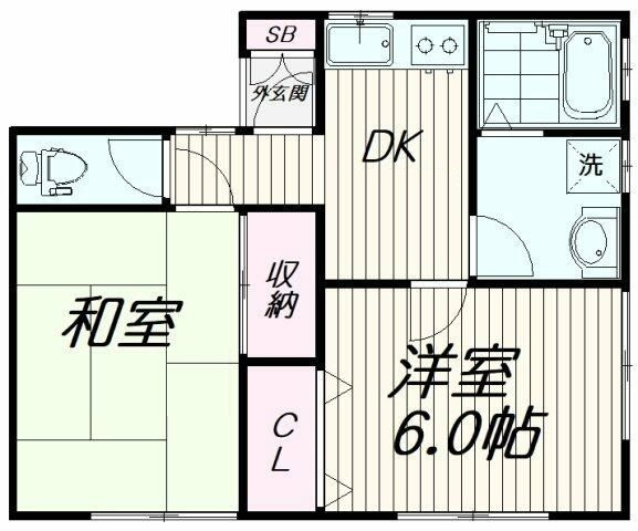 齋藤コーポの間取り|間取りです。