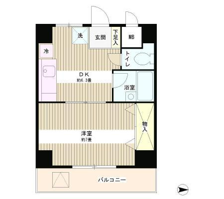 陽光ハイツ北上野の間取り