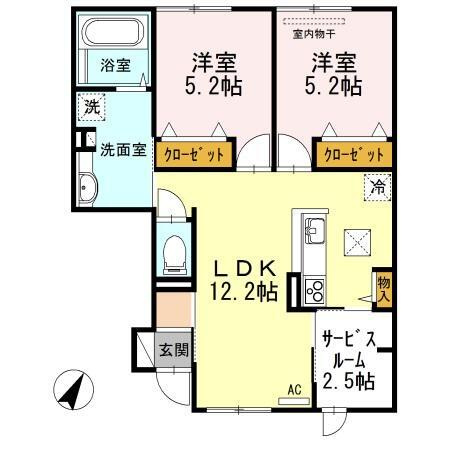 フォーチューン真壁　C棟の間取り