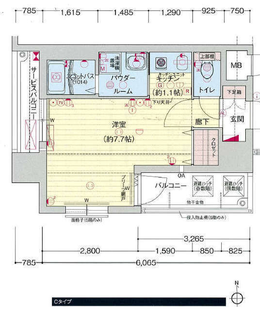 プレサンス名古屋ＳＴＡＴＩＯＮザ・シティの間取り