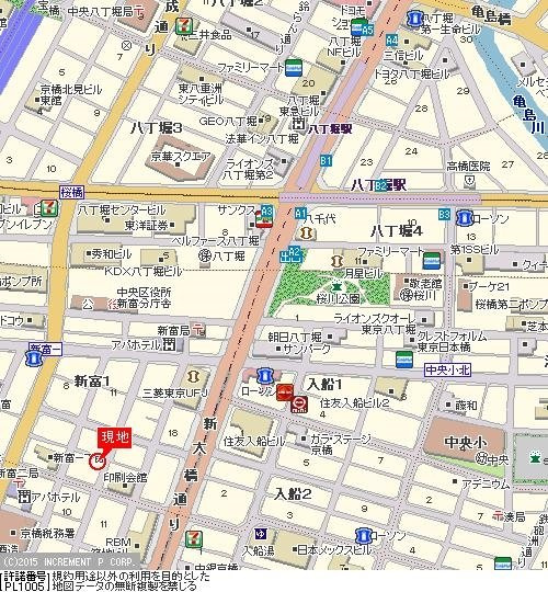 ディ・レジデンセス銀座東の地図