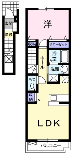 ディー　ブルーメの間取り