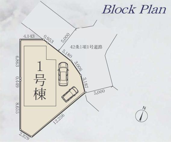 鎌倉市寺分1丁目新築戸建て　3期1号棟の区画図|区画図「鎌倉市寺分1丁目新築戸建て」
