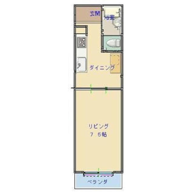 岐阜市三田洞東１丁目のアパートの間取り