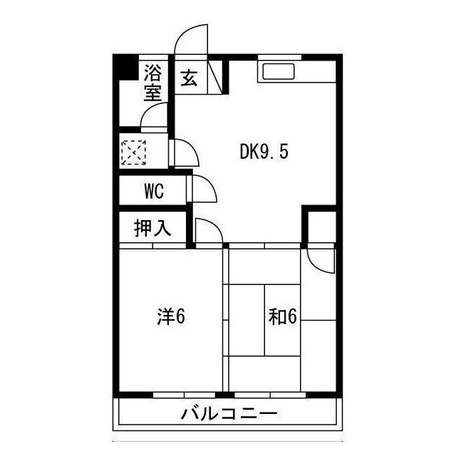 岐阜市三田洞東１丁目のアパートの間取り