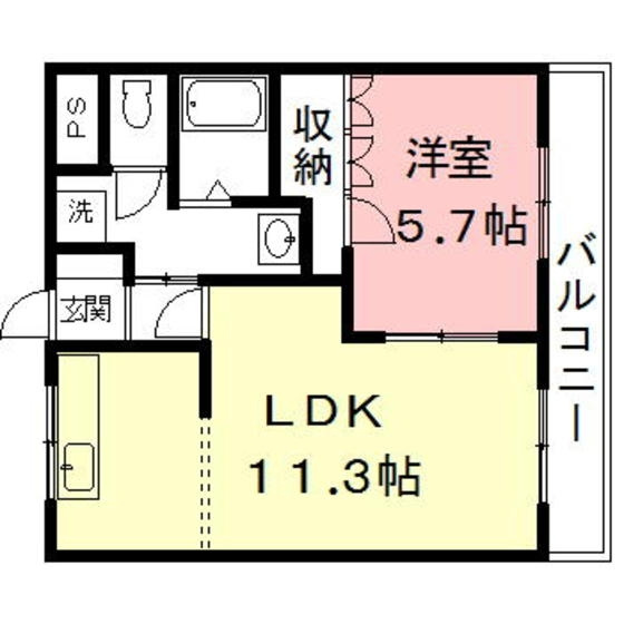 プリヴェール長良の間取り