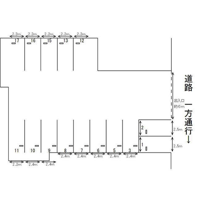 岐阜市幸ノ町２丁目の駐車場の間取り