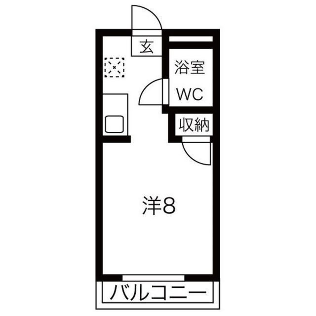 岐阜市八代３丁目のアパートの間取り