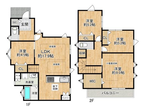【間取り】 | 明石市朝霧北町　中古戸建