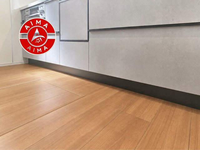 糟屋郡宇美町平和2丁目第1-3棟（2号棟）のキッチン|ご家族を近くに感じられる対面キッチンのLDK。会話もはずみそうですね。