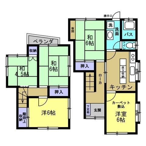 和歌山市湊　中古戸建の間取り|5DK、土地面積89.38平米、建物面積82.8平米