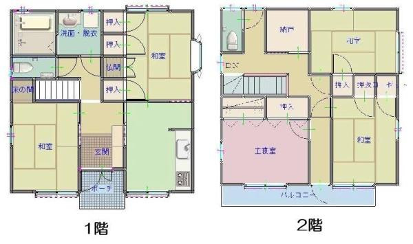 和歌山市加納　中古戸建の間取り