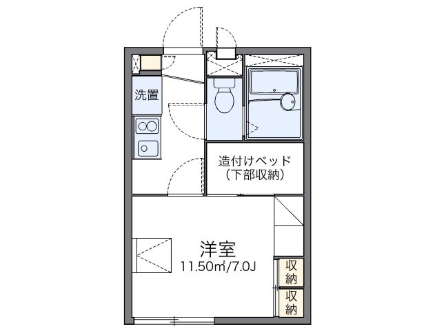 レオパレス吉根第２の間取り