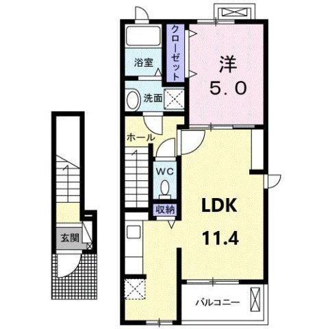 ハクサンジョ　Ⅰの間取り