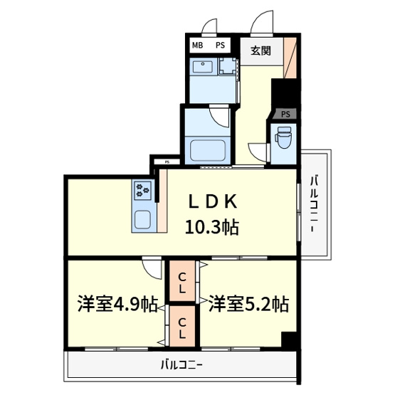 【間取り】 | 山崎マンション16高槻芥川